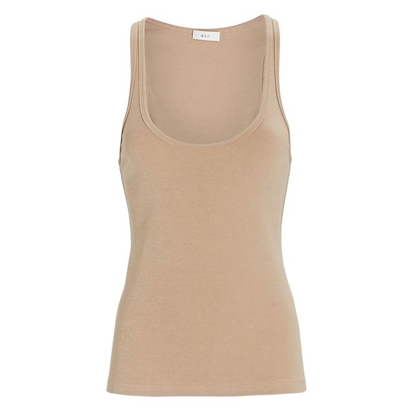 A.L.C Savanna Scoop Neck Tank Top in Beige - NWT - Size Large - Picture 2 of 4